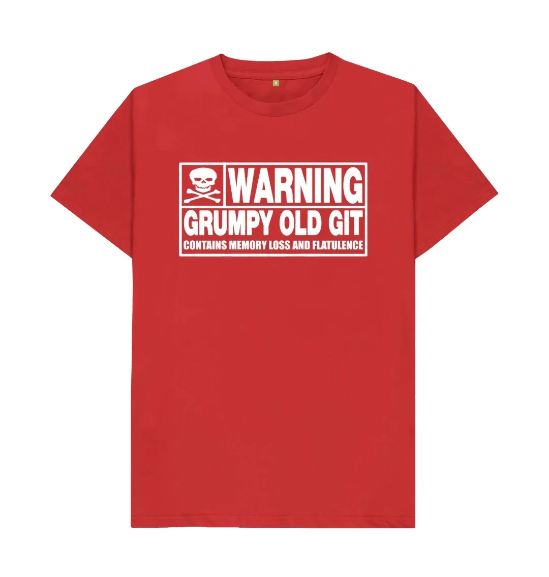 ФУТБОЛКА WARNING OLD GIT Облегающая дышащая модная футболка Минималистичная с принтом