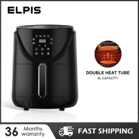elpis 4l electric air fryer digital touch screen airfryer without oil 1800w high power smart fryer oven nonstick cook appliances