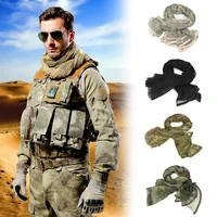 russian woodland camo tactical army mesh cotton scarf hiking scarves sniper veil net 190cm90cm hunting accessory headband mask