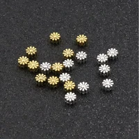 6mm mix flower tibetan silver gold color metal spacer loose bead for jewelry making diy needlework finding bracelet accessories