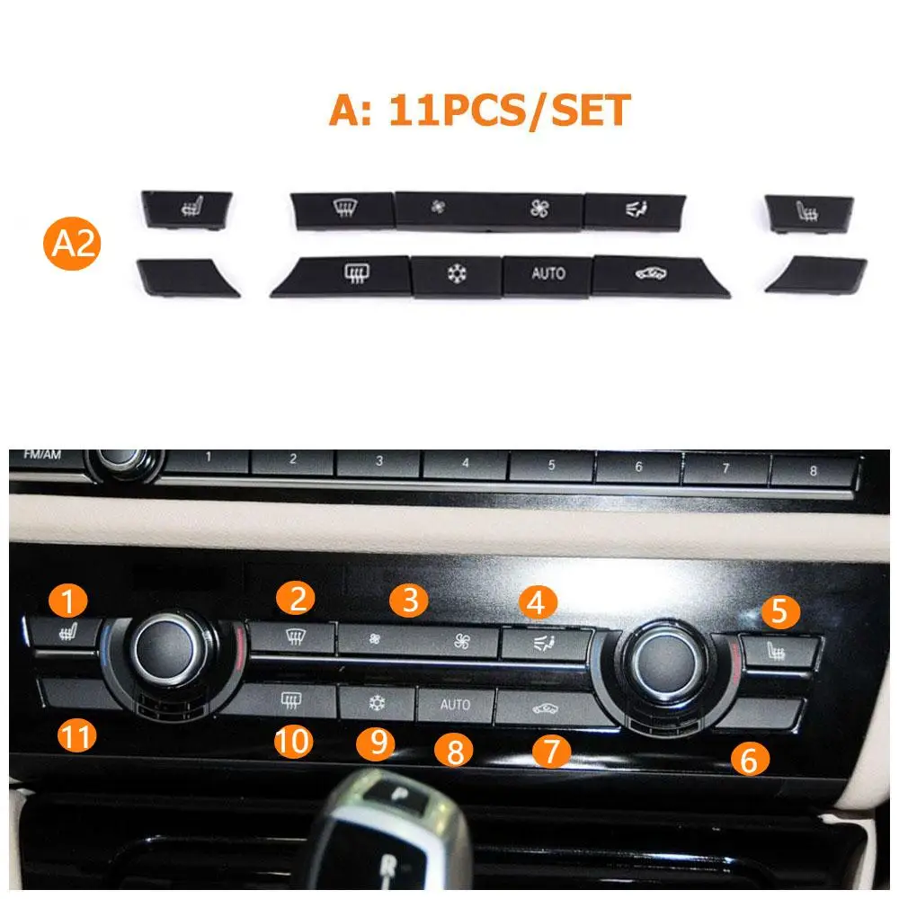 

Кнопки кондиционера на приборной панели, сменные колпачки для BMW 5 6 7 серии X5 X6 F10 F18 F06 F12 F01 F02 F15 F16 520 523