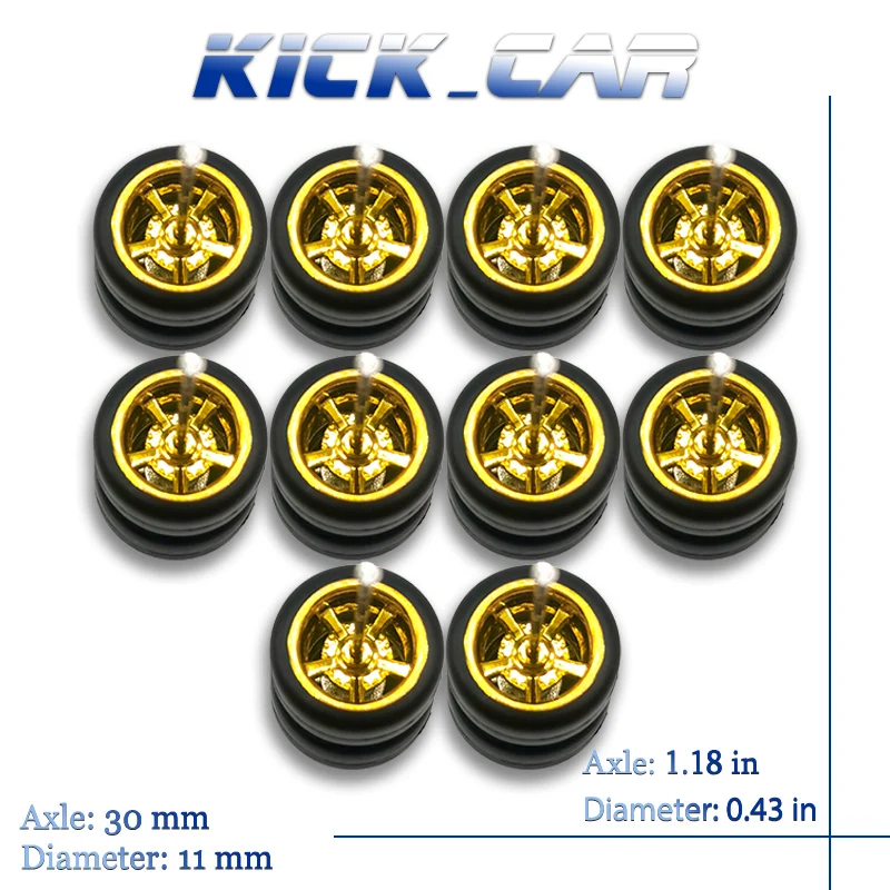 Фиксированные полимерные колеса масштаб 1/64 для моделей игрушечных автомобилей и