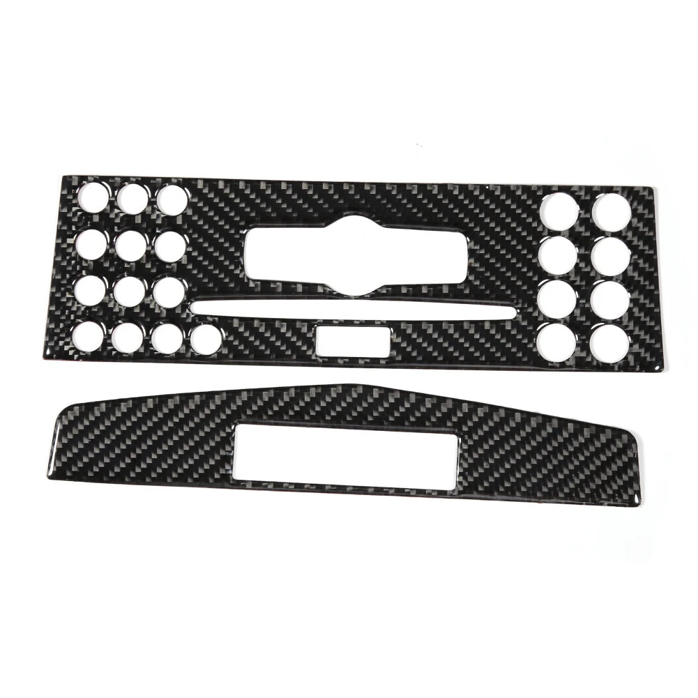 

2PCS Car Navigation Panel Cover Trim Soft Real Carbon Fiber Fit for Mercedes W204 05-12