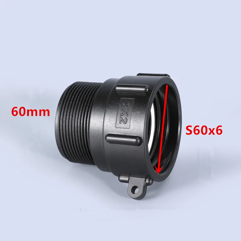

IBC Tank Adapter S60*6 Coarse Thread to 2'' BSP Male Connector Thicken Garden Hose Connector 1PCS
