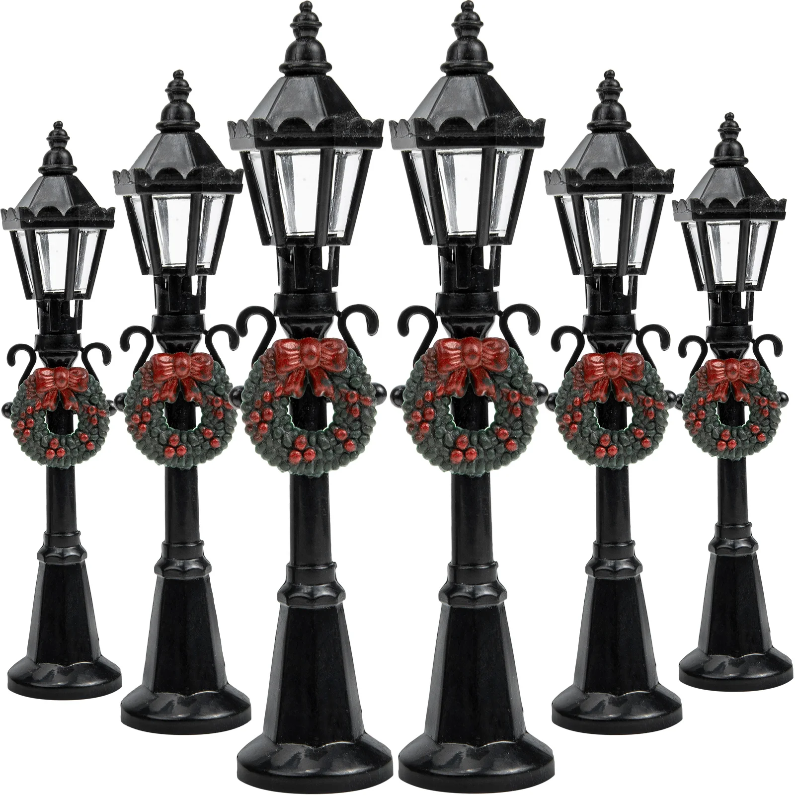 

6pcs Miniature Dollhouse Street Lamp Adorns Mini Street Lamp Models Lamp Decor