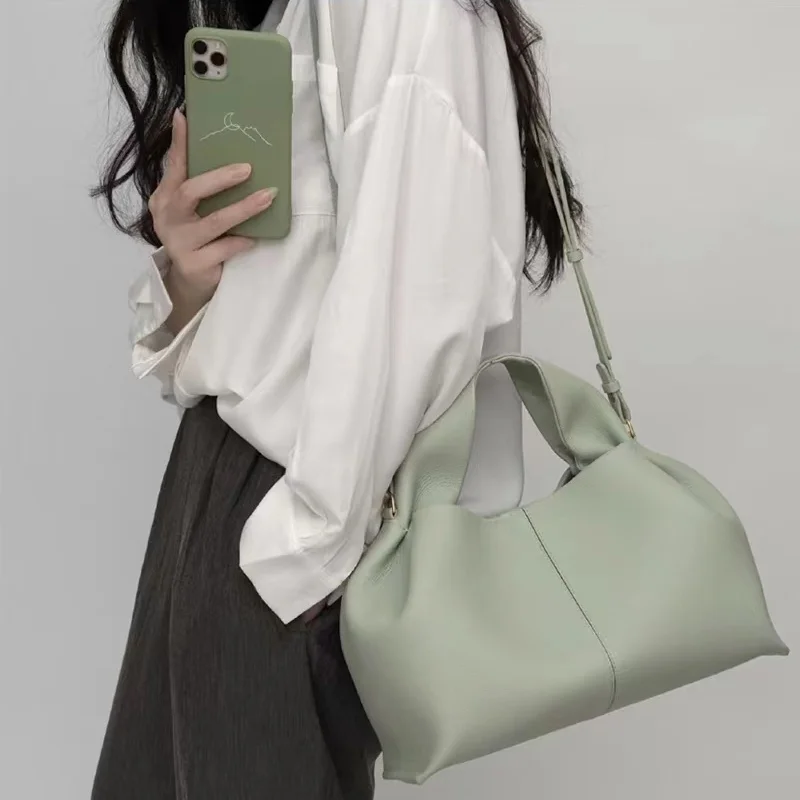 NEW Large Shoulder Side Bag for Women 2022 Trend Designer Winter Simple Solid Color Big High Capacity Tote Bags Handbags images - 6