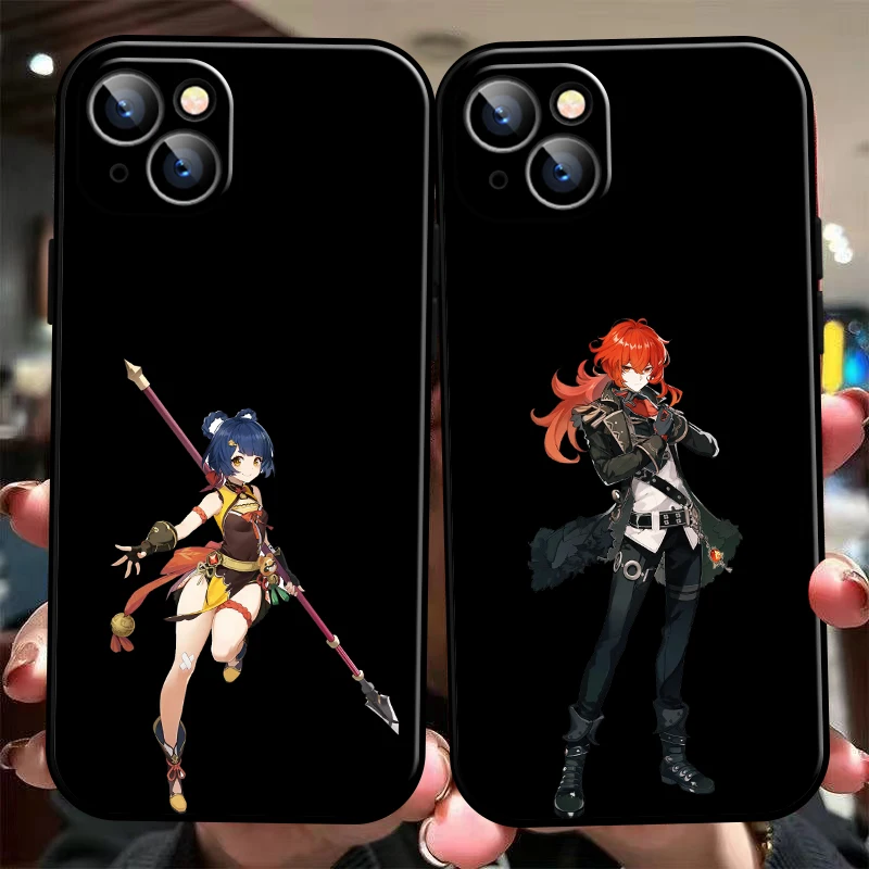 

Genshin Impact Project Game Phone Case For iPhone 11 13 12 Pro Max 12 13 Mini X XS XR MAX 5 6 7 8 Plus Coque Soft Back
