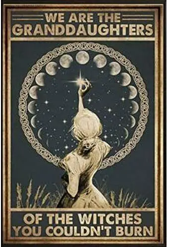 

Мы-внучки ведьмаков, винтажные металлические жестяные знаки, Настенный декор для бара, кафе, железная живопись, 8x12 дюймов