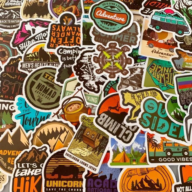 

10/50Pcs Graffiti Decorative Stickers Ipad Waterproof Skateboard Luggage Motorcycle Guitar Children's Toys Stickers QCS124