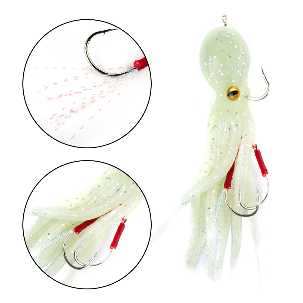 

1 Pc Durable Fishing Lure Octopus Bait Trolling 11cm 21g Soft Squid Lures Bionic Bait Deep Diving Fishing Lures