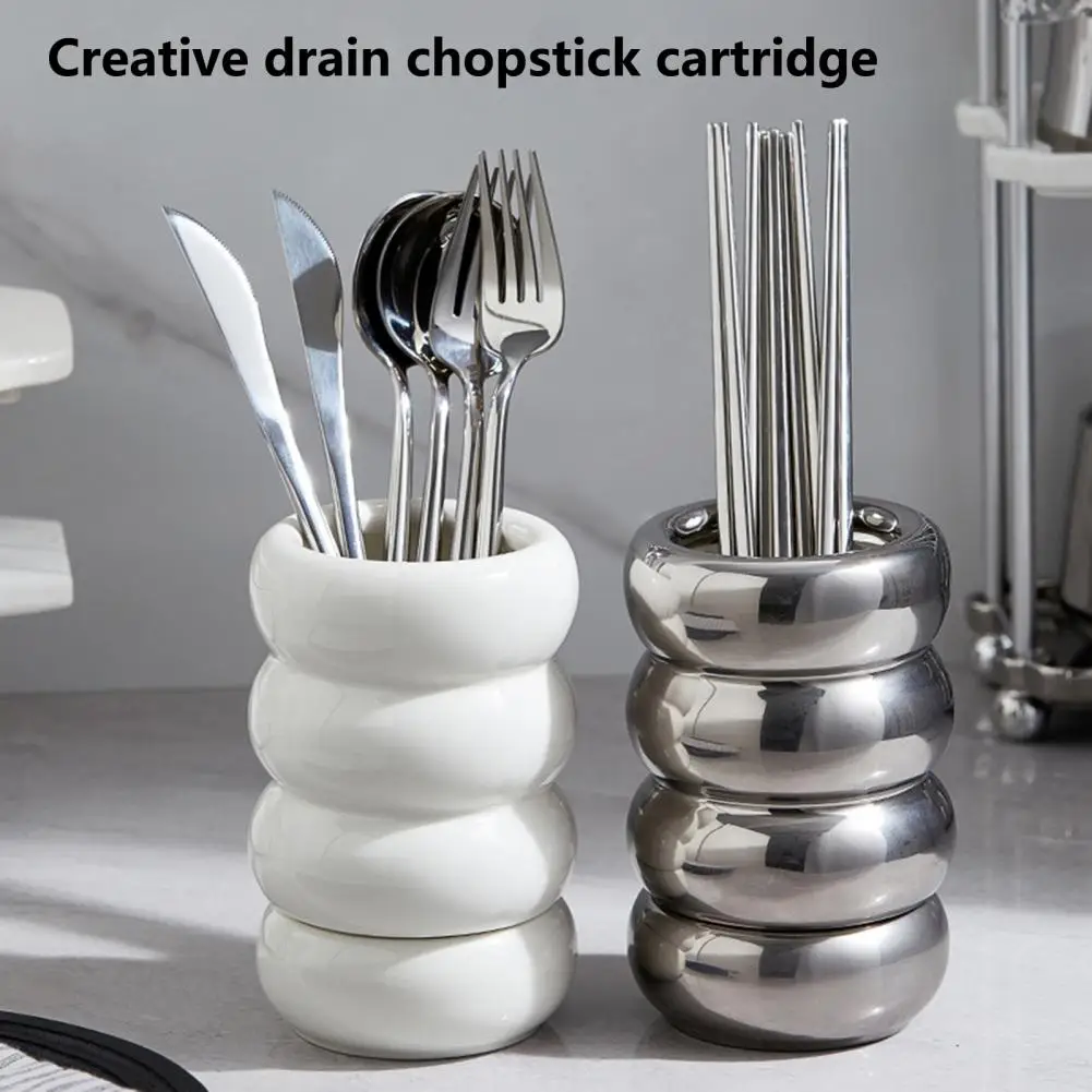 

Dropshipping !Chopstick Organizer Large Caliber Top Opening Quick Draining 3 Holes Bottom High Capacity Chopstick Case Kitchen