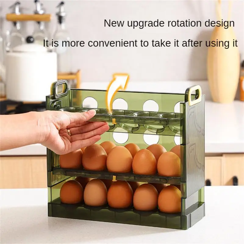 

Egg Storage Box Refrigerator Side Door Storage Rack Reversible Kitchen Special Storage Egg Tray Fresh Egg Box