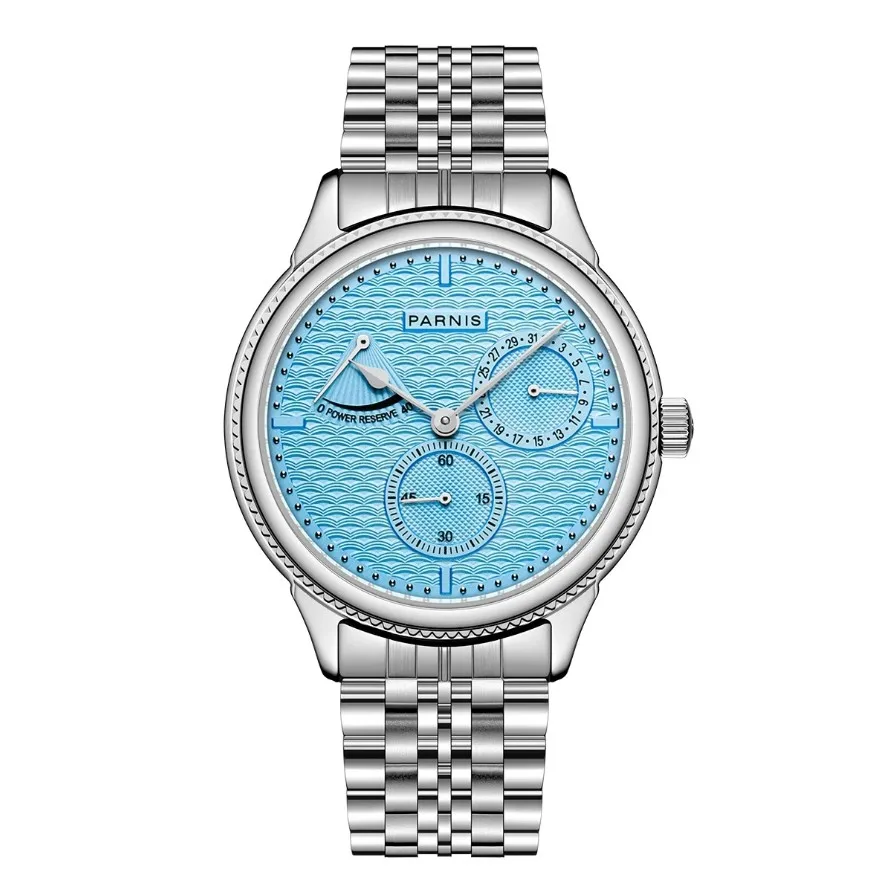 

Новинка, Мужские автоматические часы Parnis с модным циферблатом 42 мм, механические Роскошные брендовые ювелирные изделия
