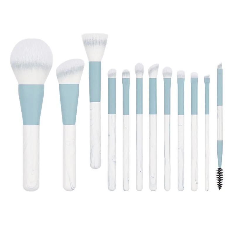 

12PCS Cosmetic Brush Set Wood Handle Fiber Wool Eyelashes Concealer Foundation Eyebrow Brush Professional Beauty Make Up Tools