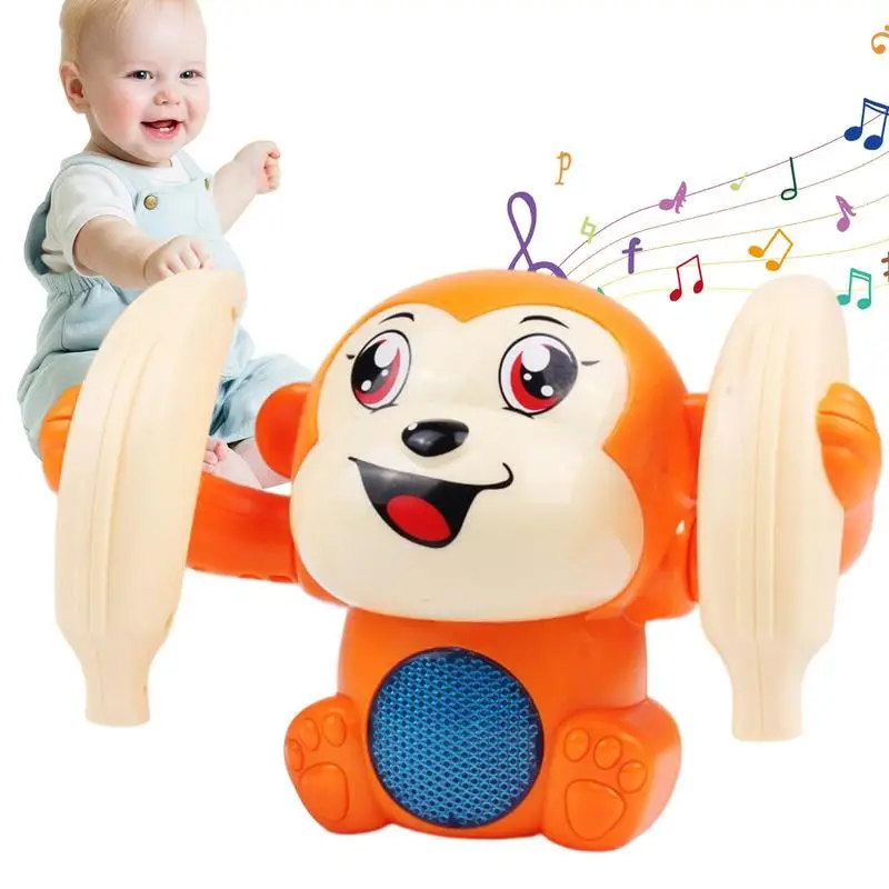 

Kids Crawling Toy Rolling Monkey Toy Electric Cartoon Musical Toys Educational Toddler Moving Toy Christmas Gift