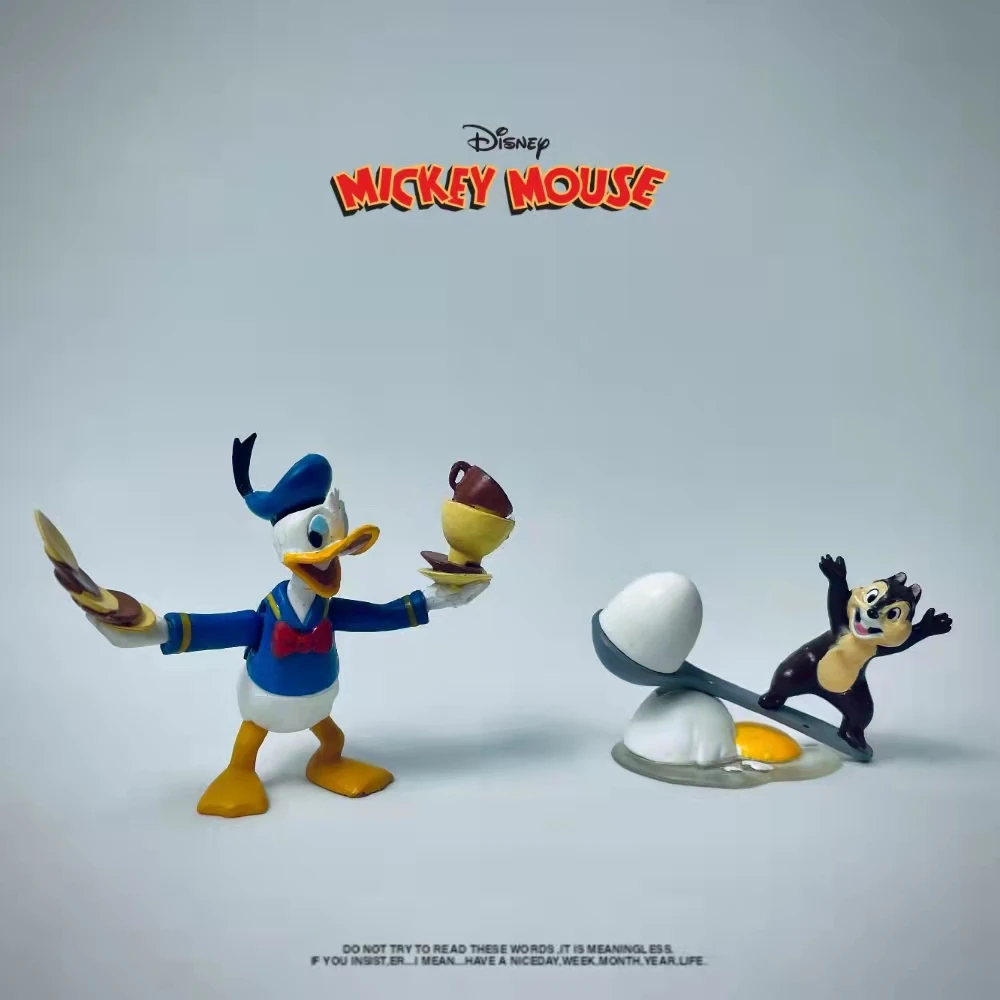 

2PCS/lot 6cm Donald Duck Qiqi toy export foreign trade original single handed decorations decoration doll slight defects