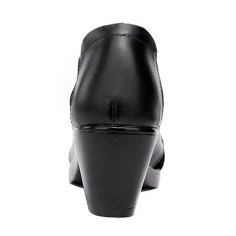 Женские босоножки с открытым носком сандалии на высоком каблуке топ-сайдеры