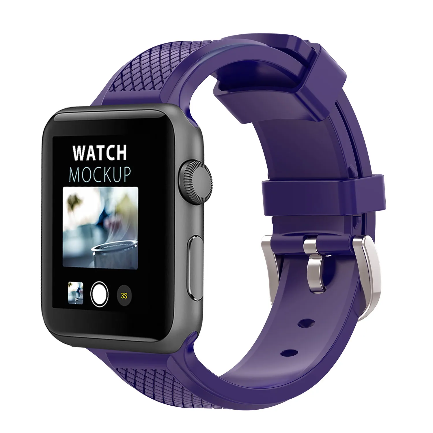 

Silicone Strap For Apple Watch band 44mm 40mm 38mm 42mm 41 45mm Sport belt watchband iWatch serie 5 4 3 2 SE 6 7 Rubber bracelet