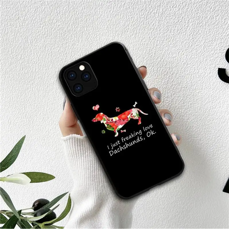 Christmas Dachshund Dog Phone Case For iphone 12 11 13 7 8 6 s plus x xs xr pro max mini shell |