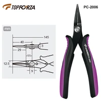 topforza needle nose jewelry pliers serrated jaw long nose nipper multifunction electronic repair jewelers beading wire tools