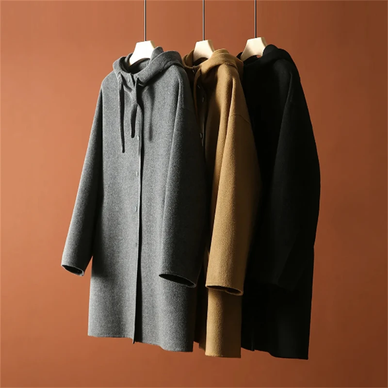 Женская шерстяная куртка на завязках