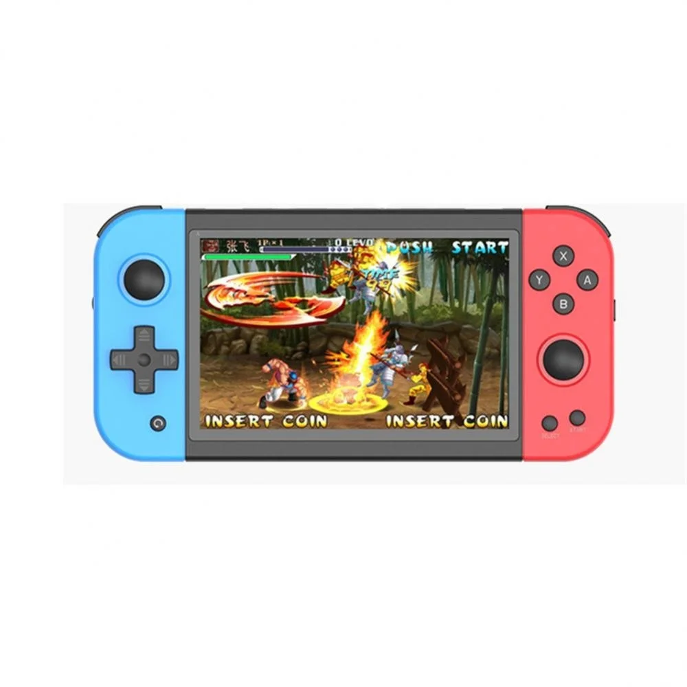 2022 X51 New Arrivals Handheld Game Console 5 Inch Large Screen Children Gift Toy Game Player Supports Controllers PS1 Emulator