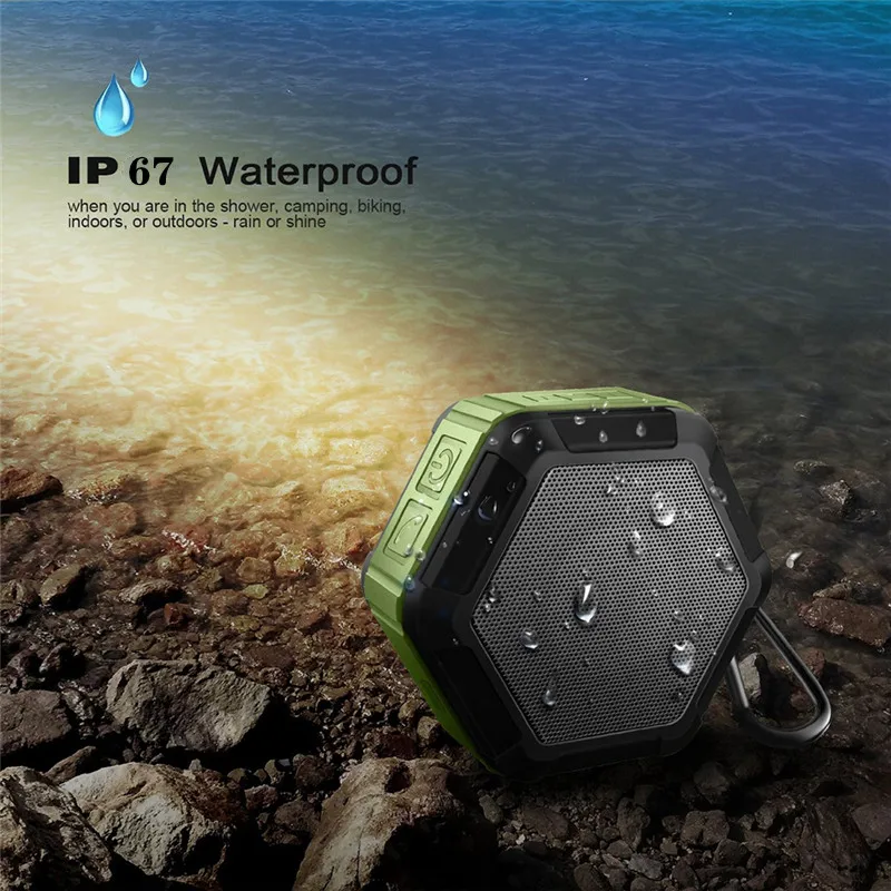 

IPX67 Водонепроницаемый мини беспроводной Bluetooth динамик, Спорт на открытом воздухе велосипед езда динамик, поддержка TF карты/AUX аудио воспроиз...