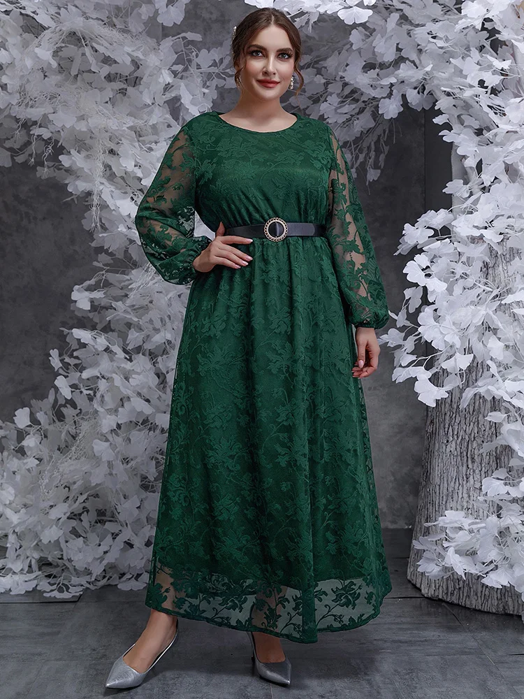 

TOLEEN Plus Size Women's Maxi Dresses 2022 Spring Chic Elegant Long Sleeve Muslim Turkey Party Evening Wedding Festival Clothing