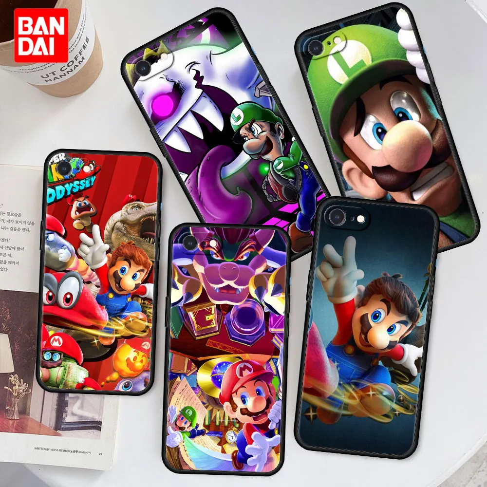 

Cover Case for iPhone 6 6s 7 8 X XR XS Max SE 2020 Plus 6plus 7plus 8plus Bag Capa Armor Phone Soft Official Super Mario People