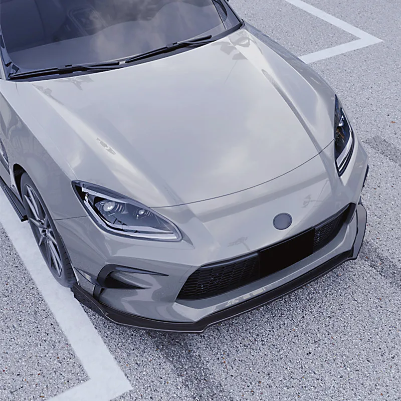 Фото Для Toyota GR86 2022 + 3 шт./компл., АБС-пластик, передний бампер автомобиля, сплиттер для губ, обвес, защитная защита, аксессуары для внешней тюнинга №5