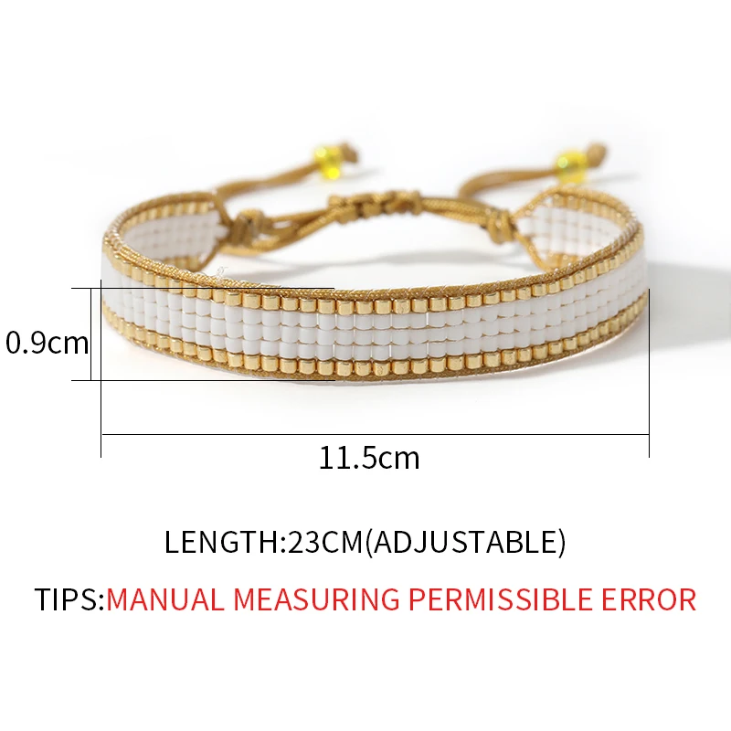 YUOKIAA Mostacilla Miyuki Seed Beads Heart Bracelet Pulseras Rhinestone Friendship Boho Adjustable Rope Femme Jewelry for Women | Украшения