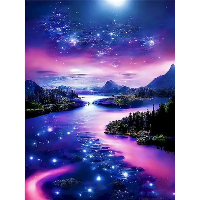 

GATYZTORY Painting By Numbers On Canvas With Frame Scenery Drawing Acrylic Paint Oil Picture Of Coloring By Numbers Art