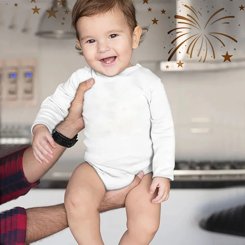 Детская одежда из 100% хлопка однотонные белые боди с длинным рукавом комбинезон