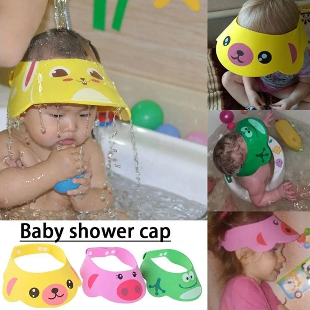 Baby Shower Adjustable Hair Wash Hat For Kids Ear Protection Safe Children Shampoo Bathing Shower Protect Head Cove R0a6