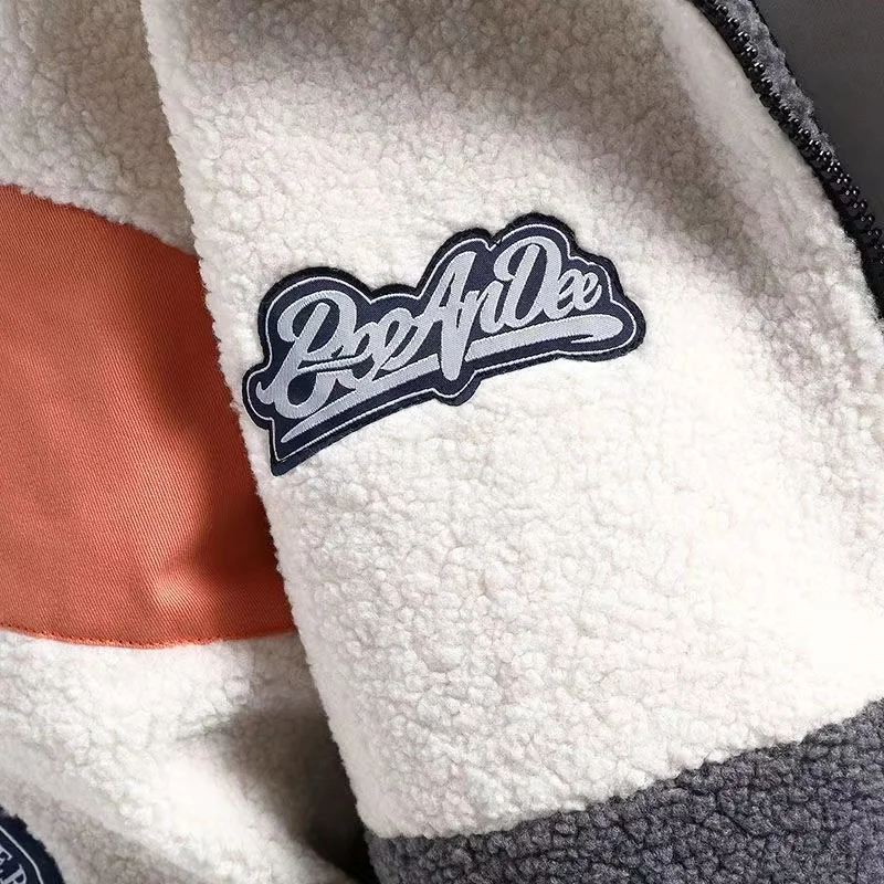 Men's Fleece Thickened Thermal Padded Jacket Autumn And Winter Casual Loose Plus Size Coat Solid Color Men's Clothing