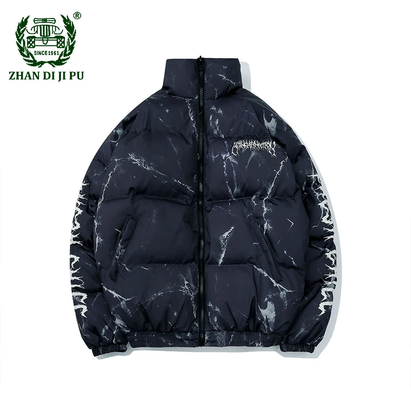 

Новинка, мужские парки в стиле хип-хоп, модная уличная одежда большого размера с принтом медведя, хипстерские куртки в стиле Харадзюку, утеп...