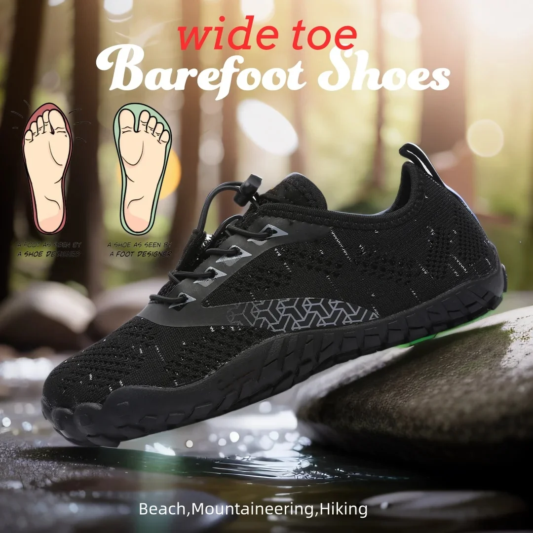 Мужские туфли без носка дышащие с широким носком для ходьбы скалолазания борьбы