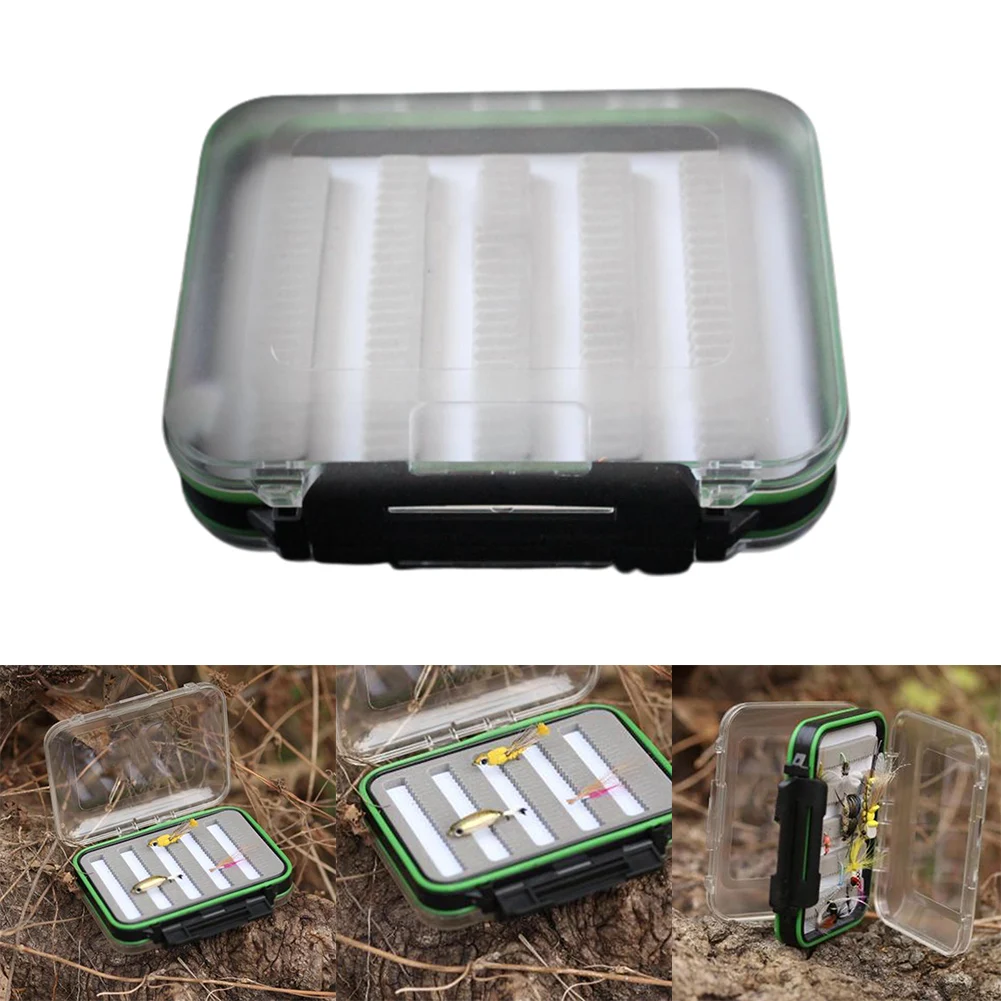 Waterproof Fishing Tackle Box Double Sides Fly Fishing Lure Bait  Storage Case Portable Fishing Tackle Box 12.5x10x4.2cm enlarge