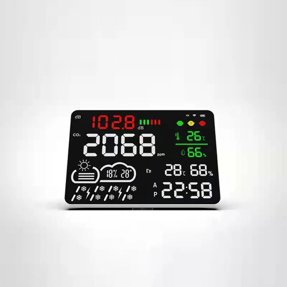 

Wall-mounted air quality detector 2021 new wall hanging monitor co2 meter detector with pm2.5 ppm for indoor Air Quality meter