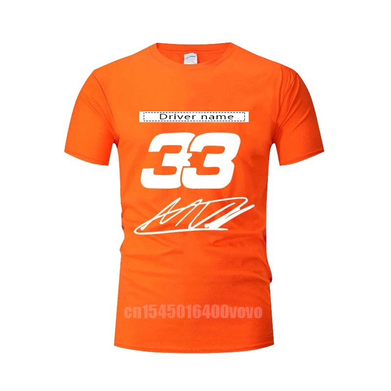 

F1 Formula One Drivers 33 Verstappen F1 T-Shirt Men And Women Super Team Logo Short-Sleeved Fashion Racing Club Oversized T-Shir