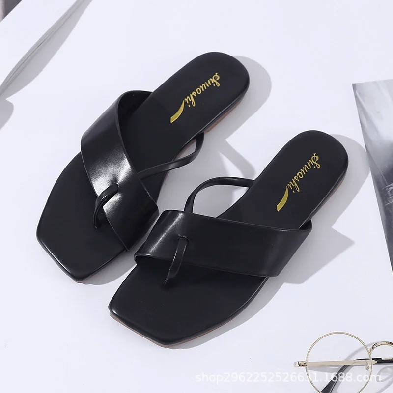 Woman Slipper Summer Fashion Casual Non-Slip Couple Flip Flops Breathable Beach Elegant Ladies Single Shoes Comfortable Slippper