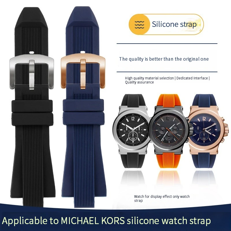 

29mmx13mm Silicone Strap for Michael Kors Bracelet Mk8184 8729 9020 MK8152 MK9020 MK9026 Watch Band Men's watch accessories