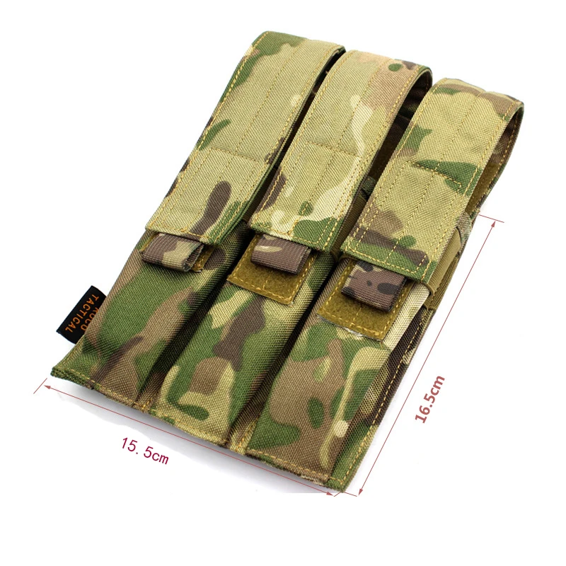 Фото Модульная Тройная сумка для магазина, тактическая сумка KRISS/MP5/MP7, армейская Сумка-переноска для охоты, страйкбола, стрельбы, мягкая сумка, сн... №4