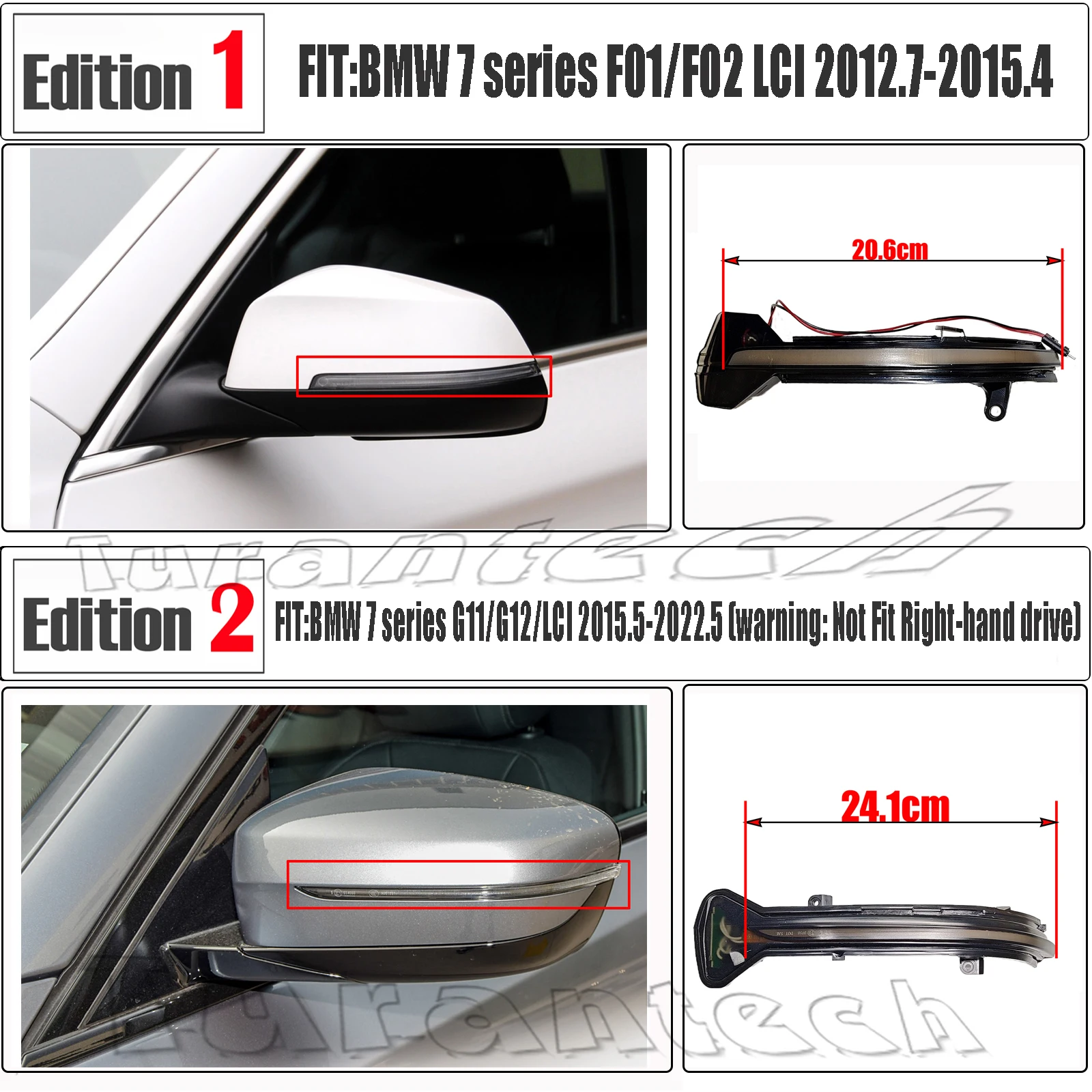 2 шт. указатель поворота для BMW 7 серии 740i 740iX 740eX 750i 750iX M760LiX ALPINA B7 Янтарная крышка