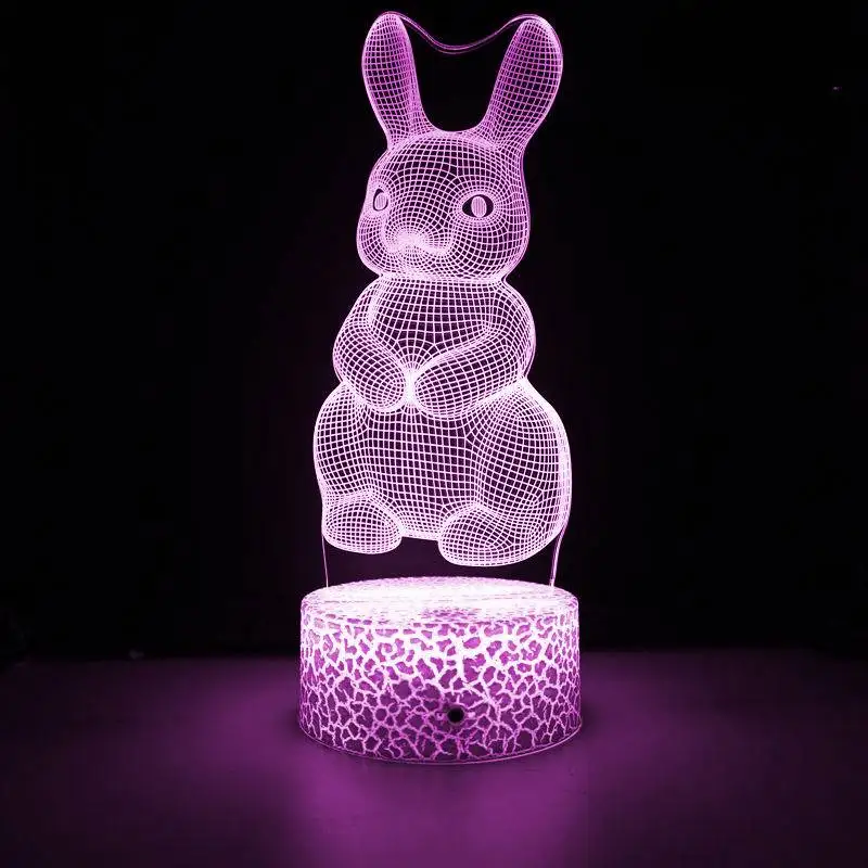 

Nighdn Rabbit 3D Illusion Lamp Bunny Night Light for Kids Bedroom Decoration Christmas Birthday Easter Gifts for Boys Girls