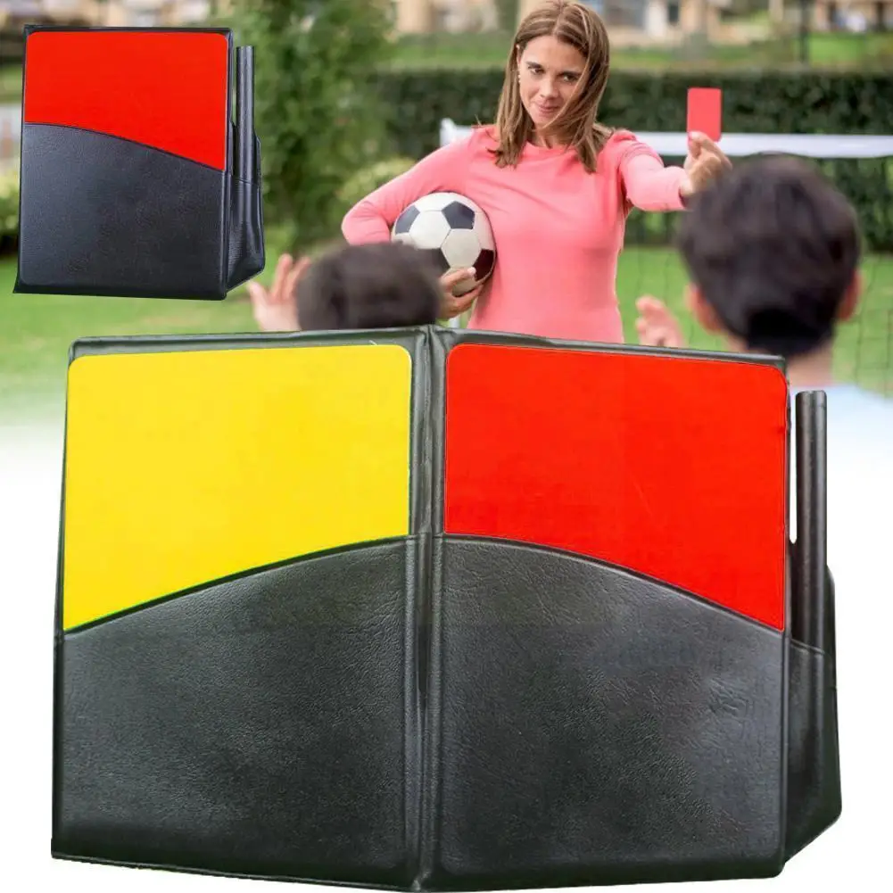 

Sport Football Soccer Referee Wallet Notebook With And Useful Red Yellow Card Card Tools Referee W8n9