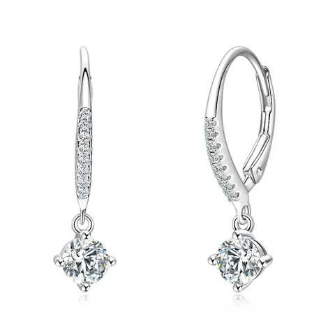 Серьги-кольца Anziw Муассанит Серебро 925