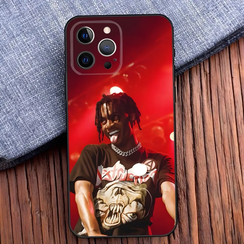 Чехол для телефона P-Playboi Carti iPhone 16 15 14 13 12 11 Pro X XS Max XR Plus Mini Soft Black Cover