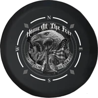 home of the free because of the brave army heros compass spare tire cover for jeep camper suv