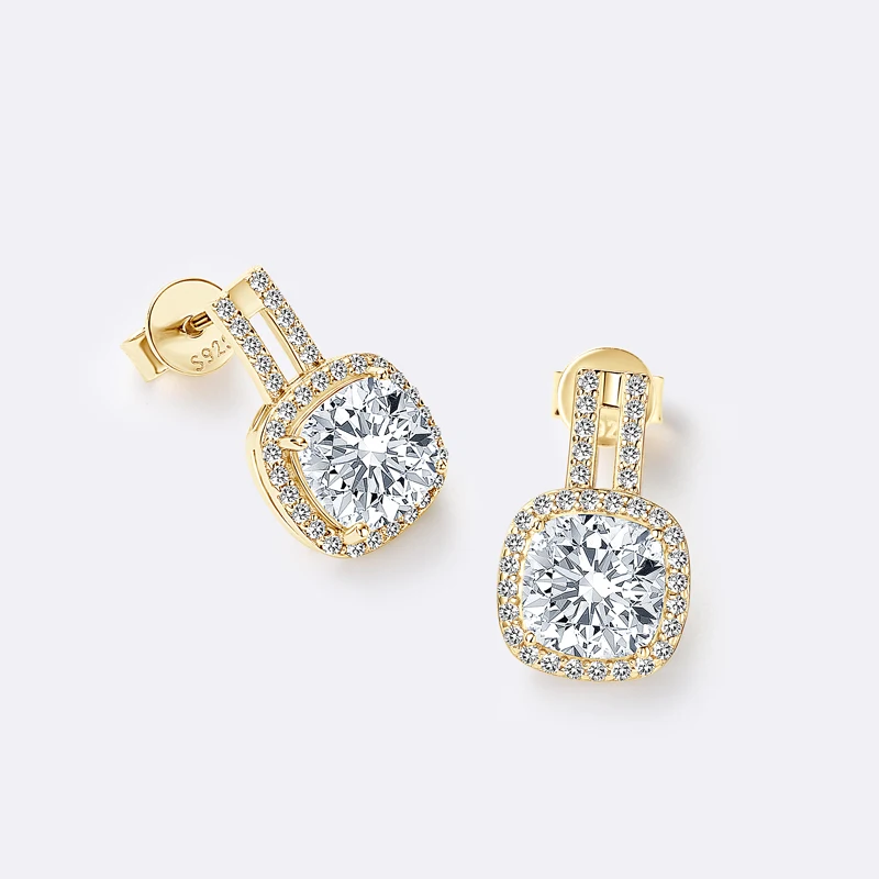 Женские серьги-гвоздики из серебра 925 карат